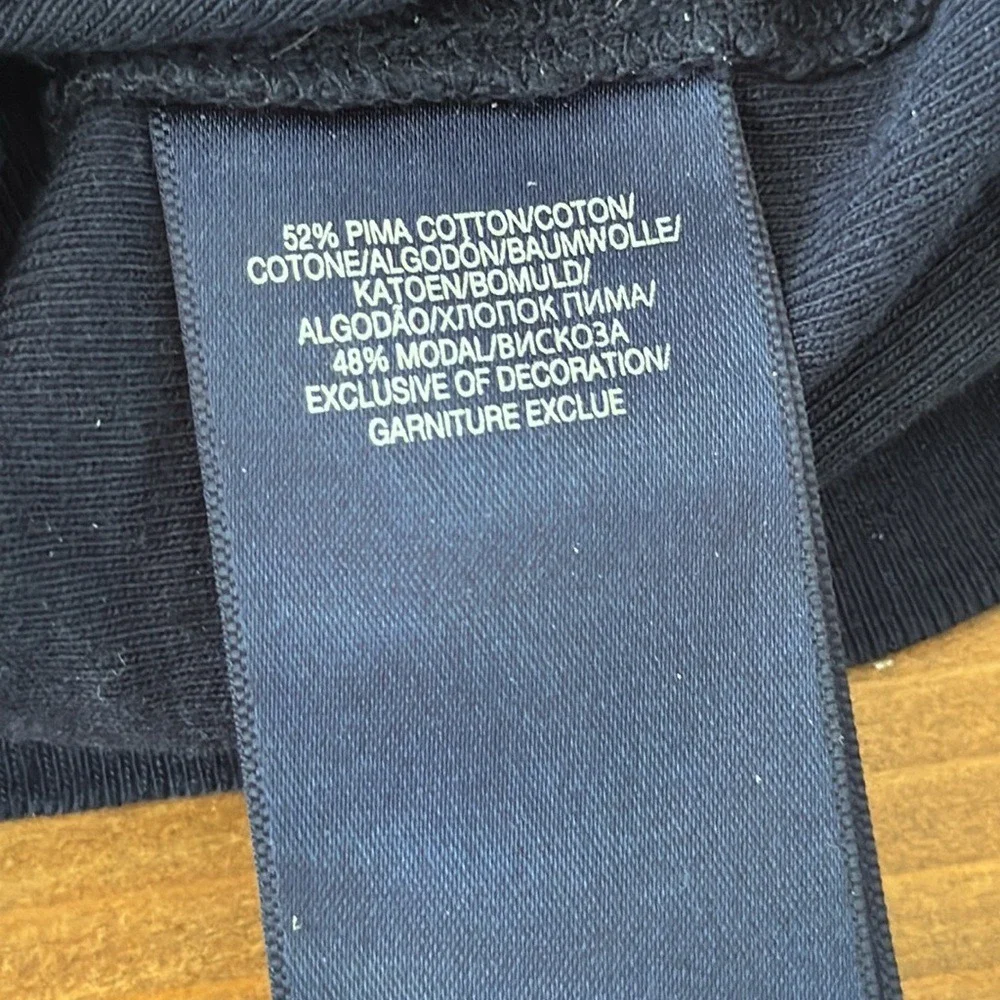Ralph Lauren Girls Navy Blue Long‎ Sleeve Pima Cotton Modal Tee Shirt XL 16